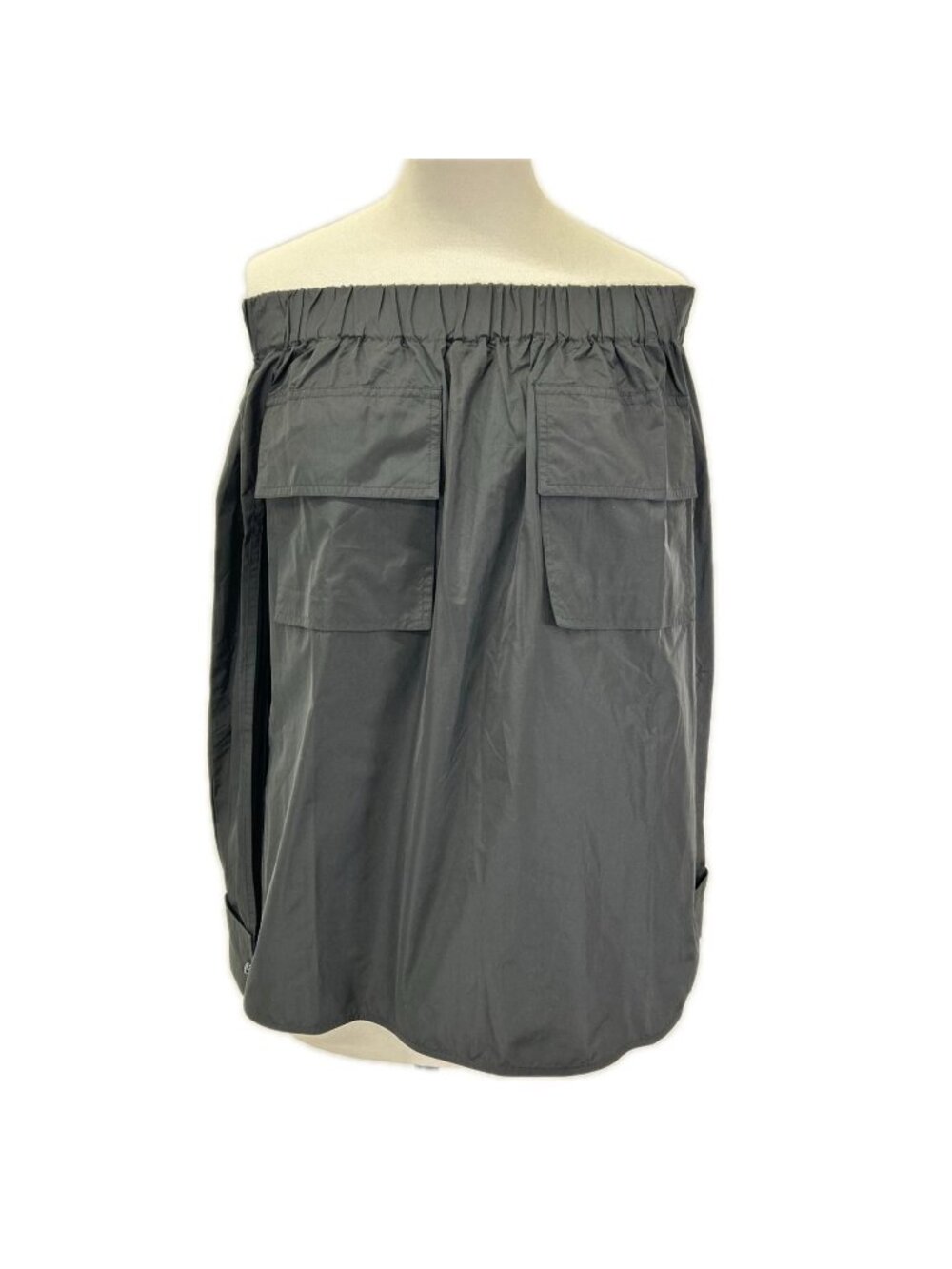 Max Mara Black Nylon Off Shoulder Top Blouse 42